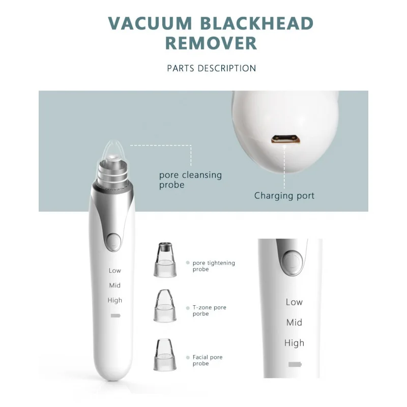 مجموعة مزيل الرؤوس السوداء الكهربائية ، منظف مسام الأنف ، أداة ضغط ساخنة ، آلة فراغ