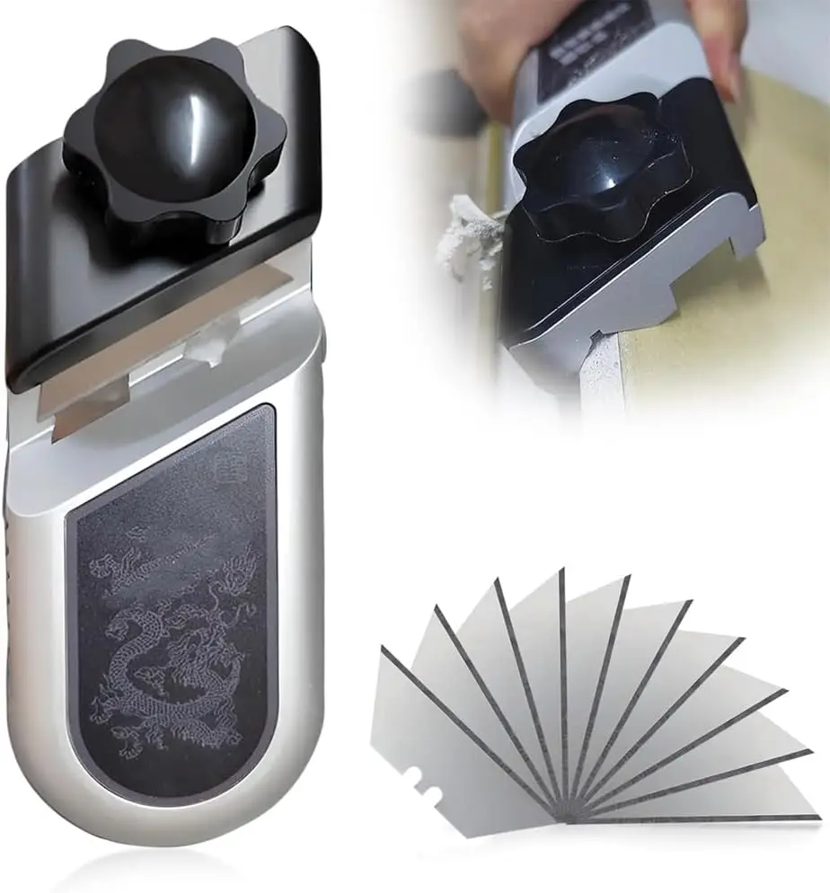 石膏ボード面取り機、精密45-°-90-°-、鋭いsk5ブレード10枚装備、v字型面取りスロープ二重溝