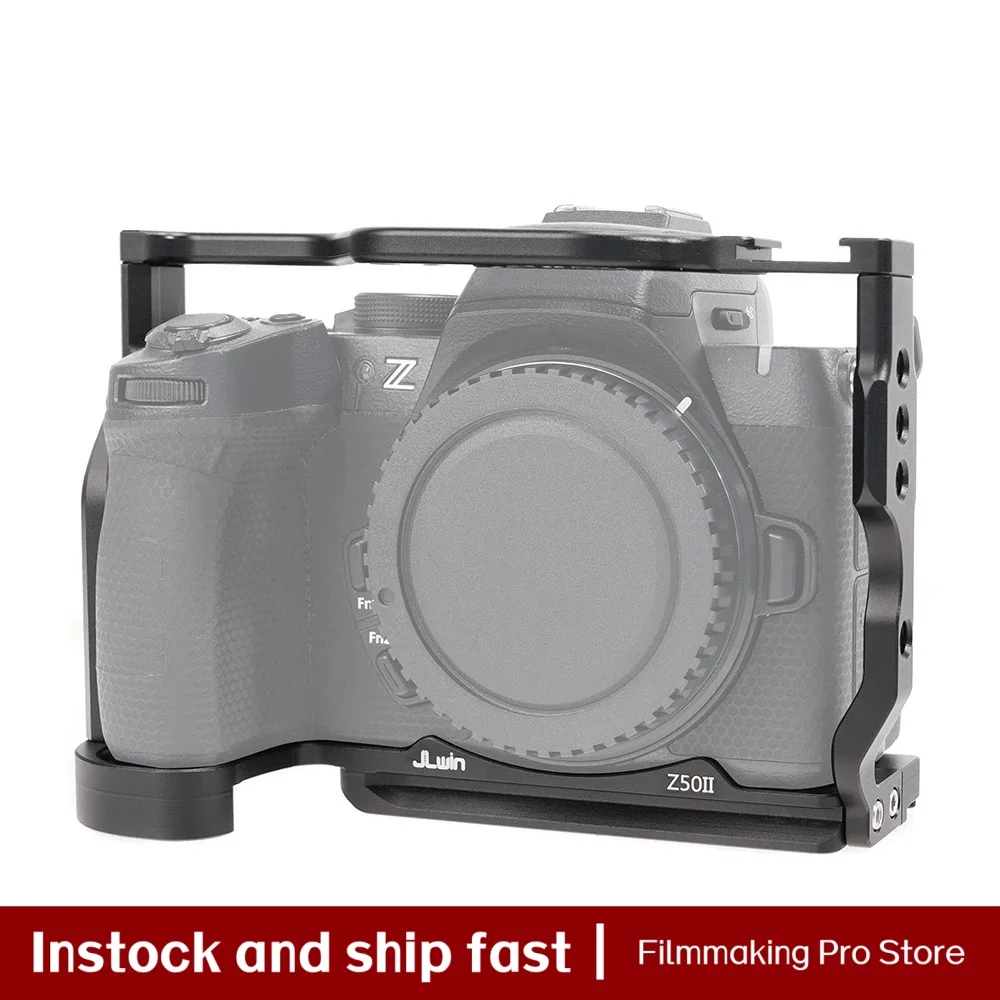 

Клетка для камеры FOTGA, клетка для видеокамеры из алюминиевого сплава для рамки камеры Nikon Z50 II, с креплением для двойного холодного башмака