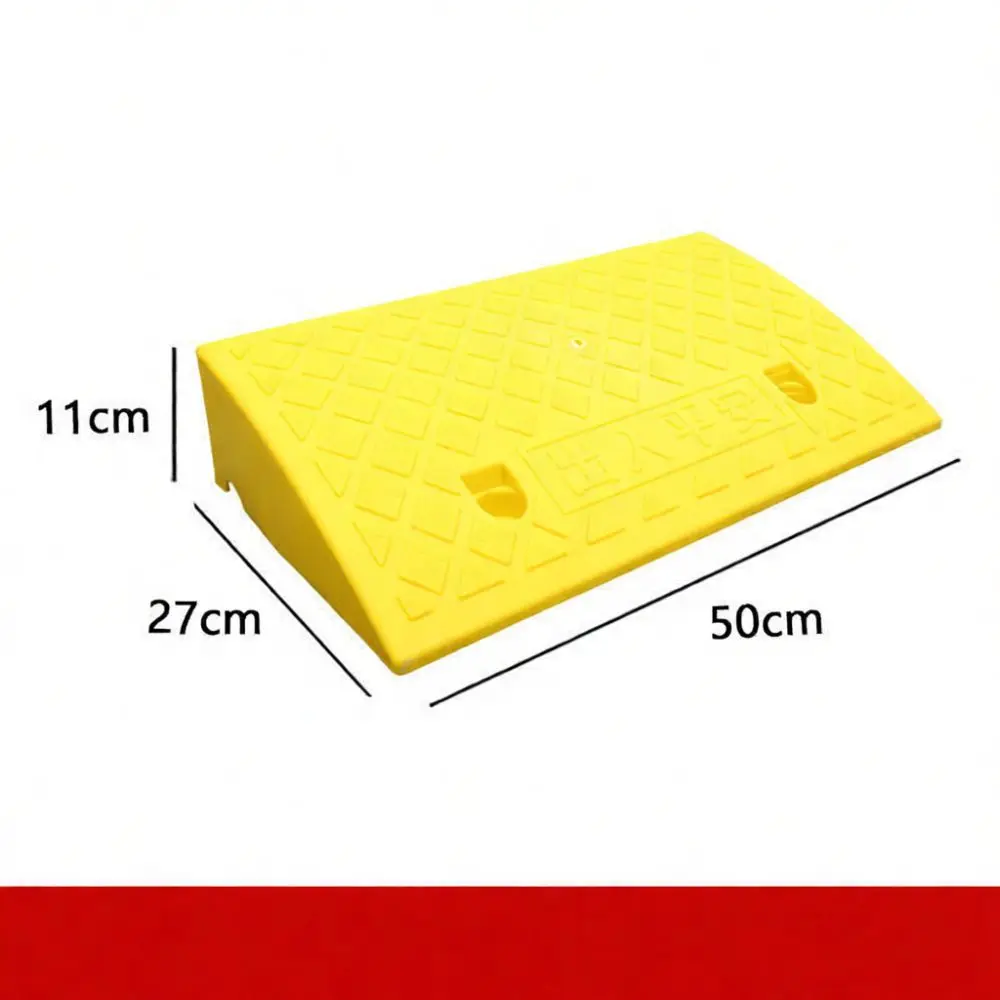 Non Slip Curb Ramp Rubberized Plastic Threshold Mat For Vehicle Car Motorcycle Rampway Entryway Access Step Support Tool