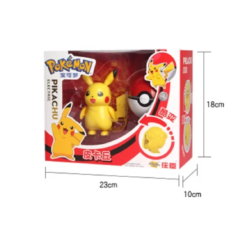 Balle jouet oeuf avec Bulbasaur Lucario Charmander figurine Transformable enfants jeu de Puzzle éducatif cadeau pour garçons filles