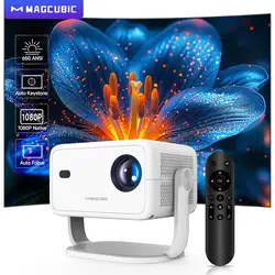 Magcubic Native 1080P 650ANSI 8K Android14 L018 Projector With Auto Keystone Correction Focus Wifi6 BT5.4 Portable Movie Outdoor