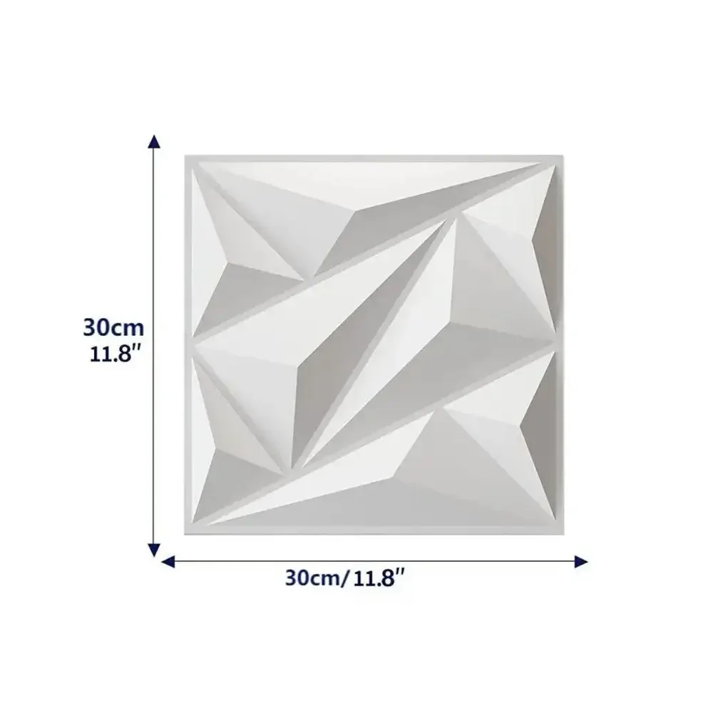 ديكور 3D الجدار ملصق الفن 3D بلاط الحائط خلفية للماء مع تصميم الماس لوحة الحائط غرفة المعيشة الحمام المطبخ #6