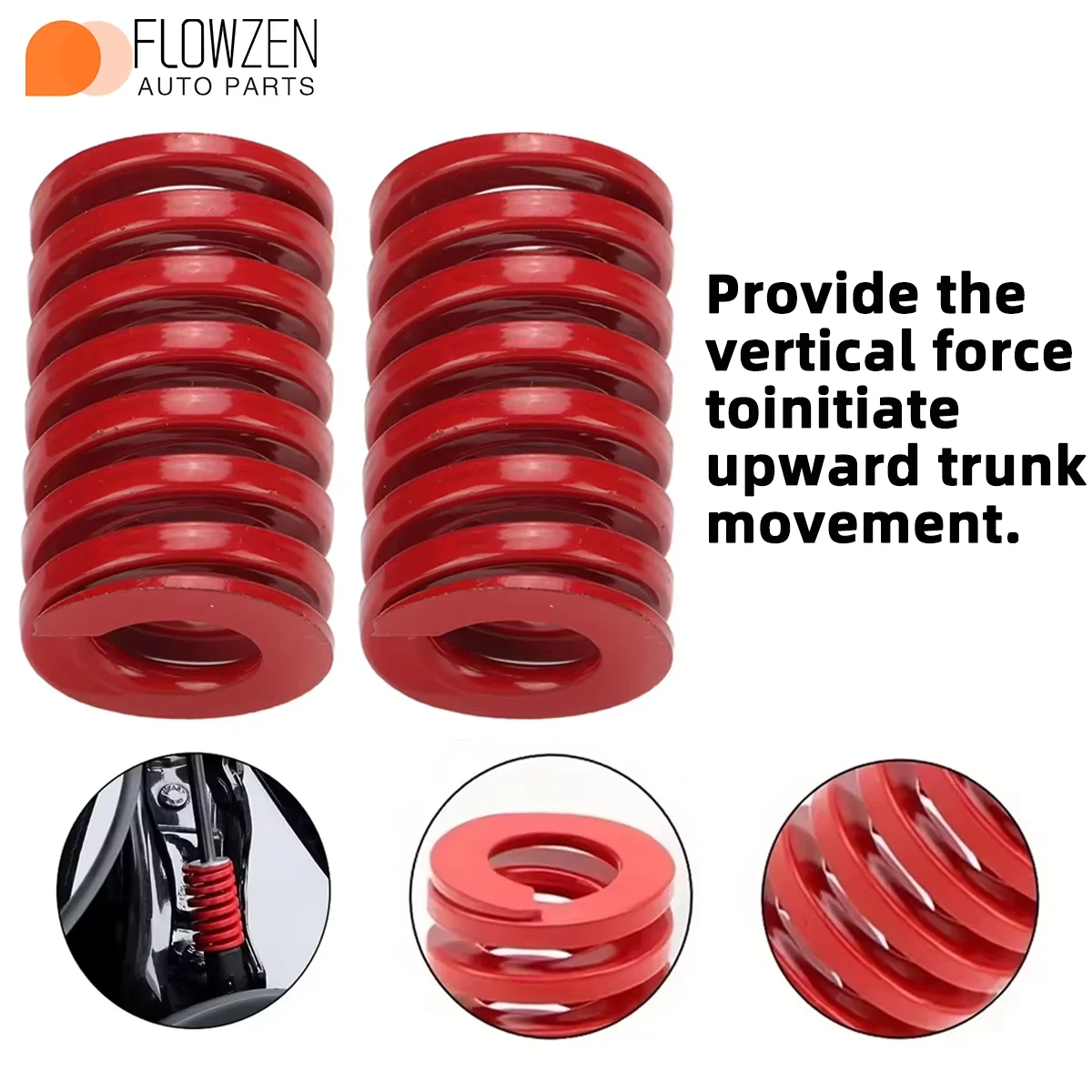 

2PCS Red Die Spring Fit For Car Rear Trunk Tailgate Strut Support Lift Bars Tools OD Compression Spiral Stamping Spring 25mm