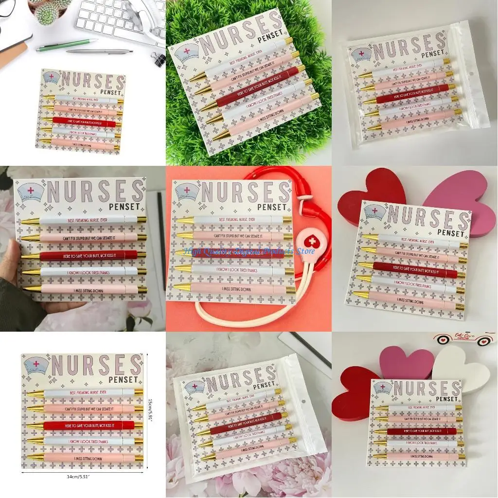 

U2JE 5pcs School Office Portable Useful Gifts Nib Daily Quotes Stationery