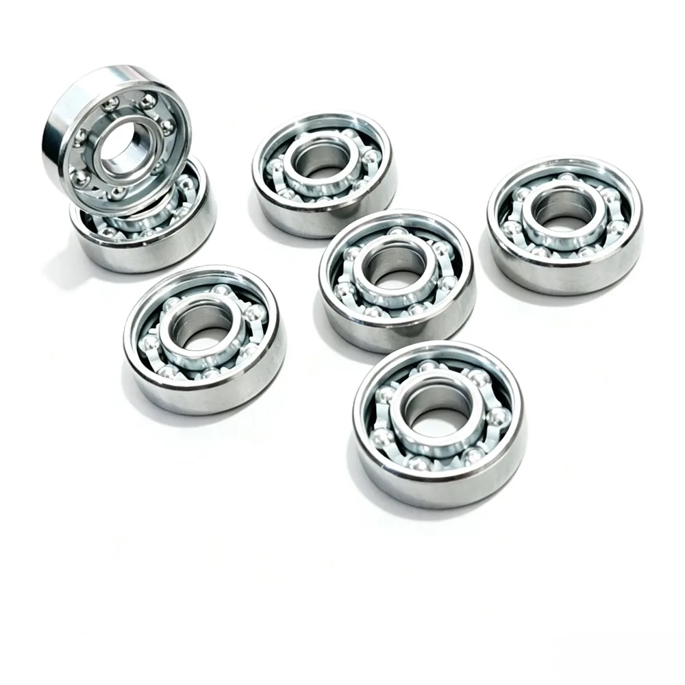 10/20PCS Oil‑Free Extra‑Long Spin 608 Mini Deep Groove Ball Bearing, Zinc‑Plated Spinner Fidget Toy Bearing