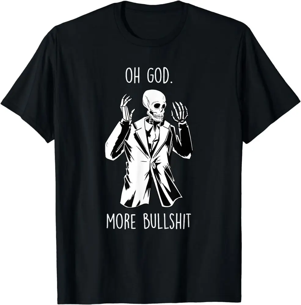 Oh God Retro Skeleton Skull Best T-Shirt For Men Clothing Women Tees 100%Cotton Short Sleeve