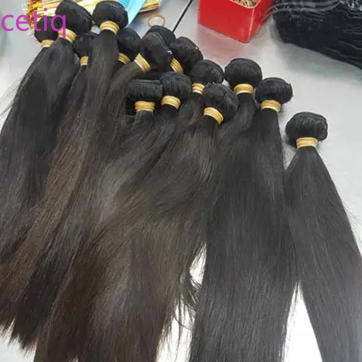 Bot Rechte Bundels 100% Onbewerkte Menselijk Haar Bundels Maagdelijk Haar 12a Grade 3 Bundels Remy Hair Double Inslag Extensions