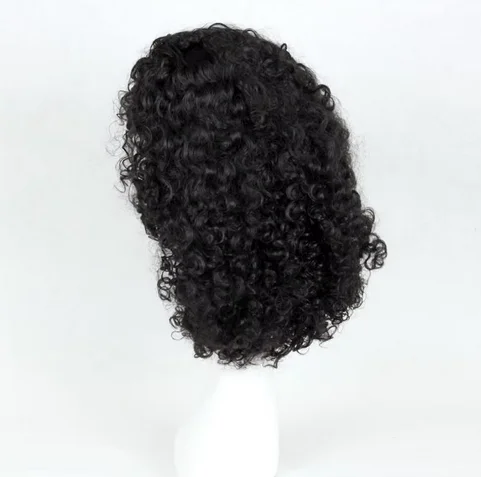 Peluca sintética Afro negra rizada para mujer, pelucas completas para Cosplay de Halloween, pelucas para disfraz de fiesta resistentes al calor