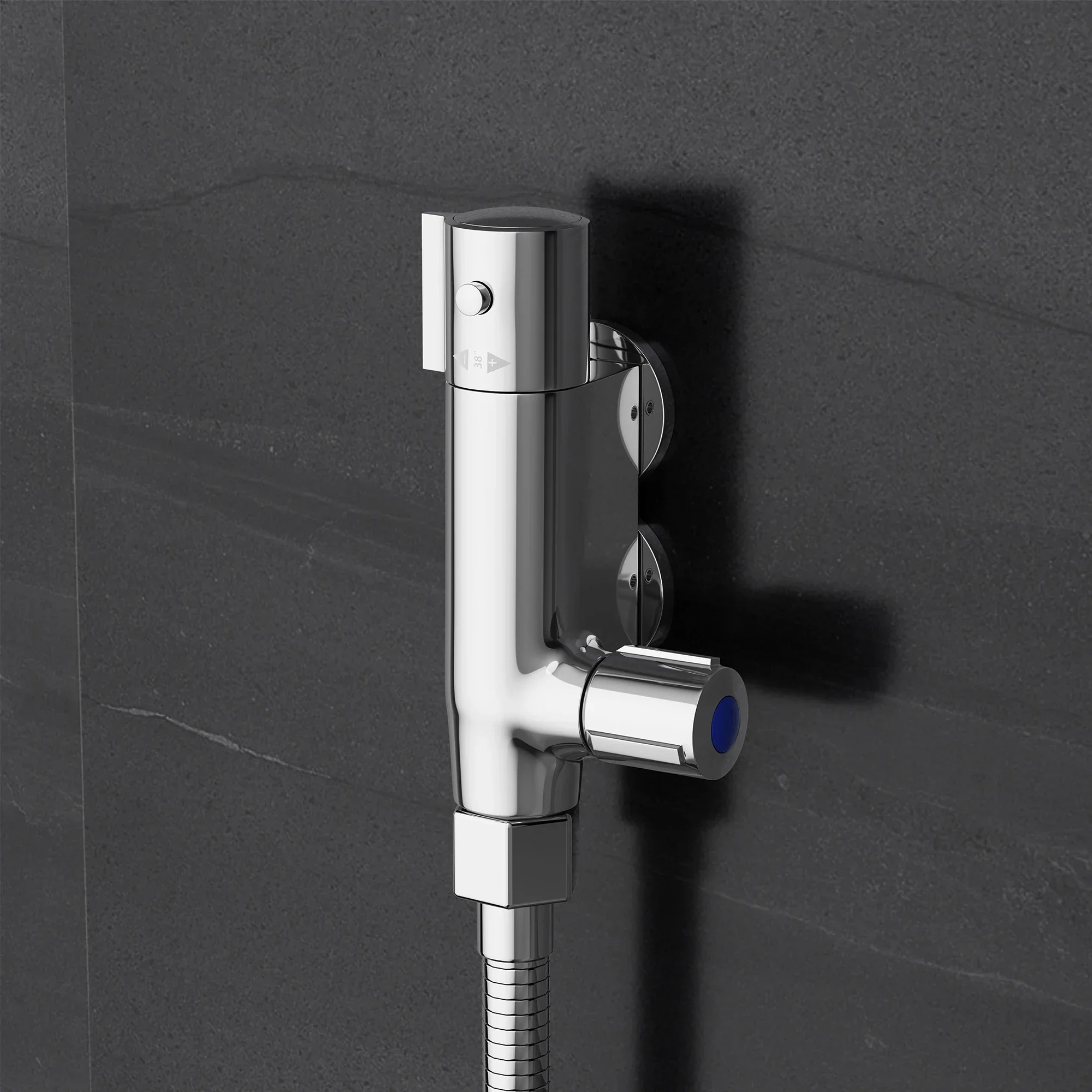 MORADO Thermostatic Caravans Shower Mixer Camper Van Yacht Mini Vertical Shower Mixer Chrome Brass Bath Shower Faucet Valve