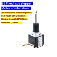 28 fixed shaft screw stepper motor combination linear telescopic push rod motor servo cylinder size torque