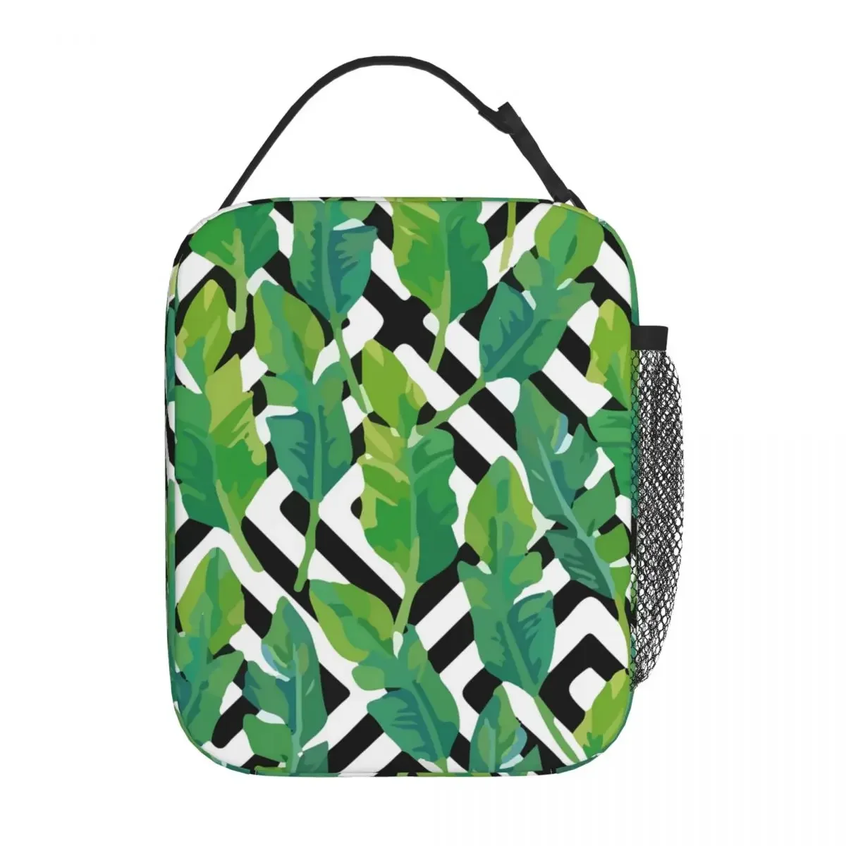 Tropical Palm  Cooler Lunch Box Green Leaves Picnic Lunch Box For Women Fashion Thermal Lunch Bags Portable Insulated Cooler Bag