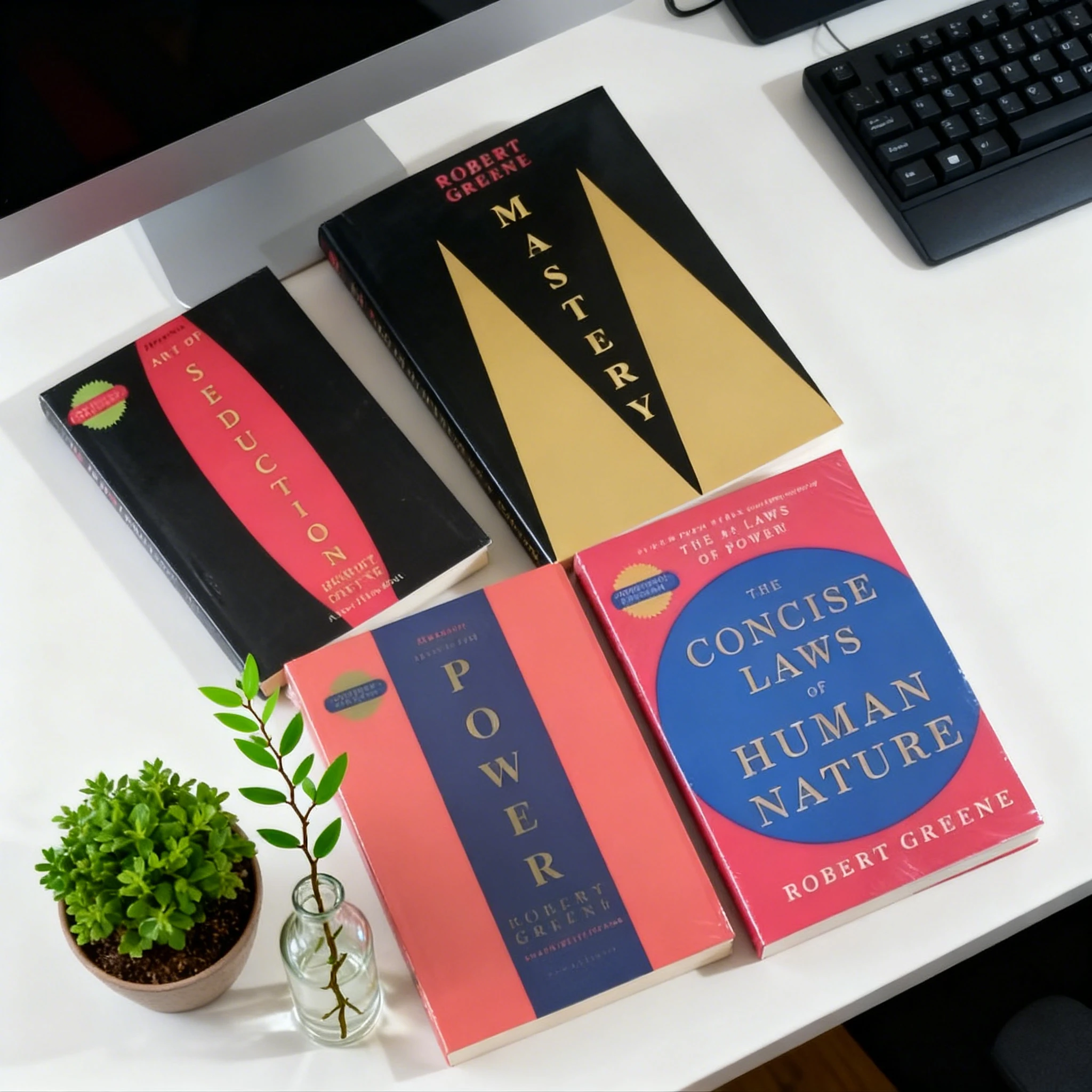 

4 Books Set By Robert Greene The Concise 48 Laws Of Power; The Concise Laws of Human Nature; The Art of Seduction & Mastery: War