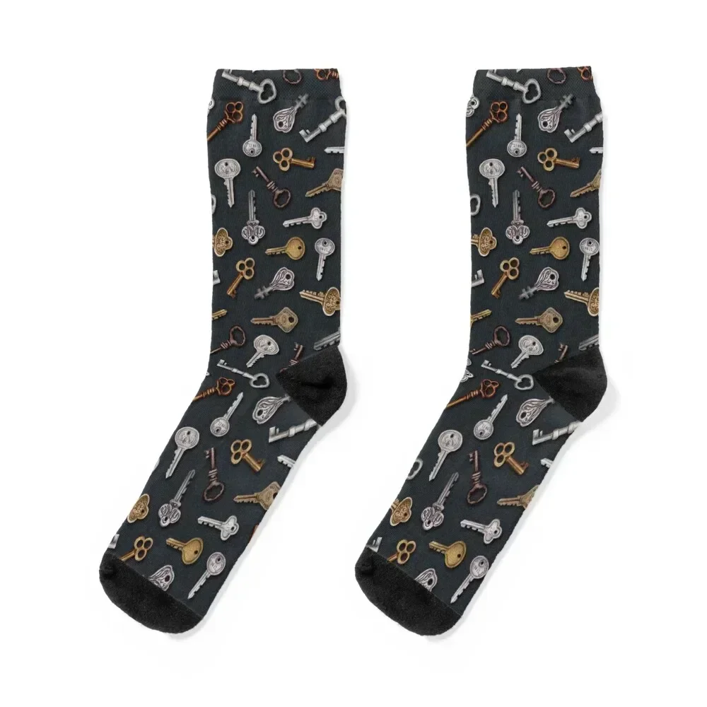 Vintage & Antique Key/Keys Socks funny sock Lots custom sports christmas stocking Men Socks Women's