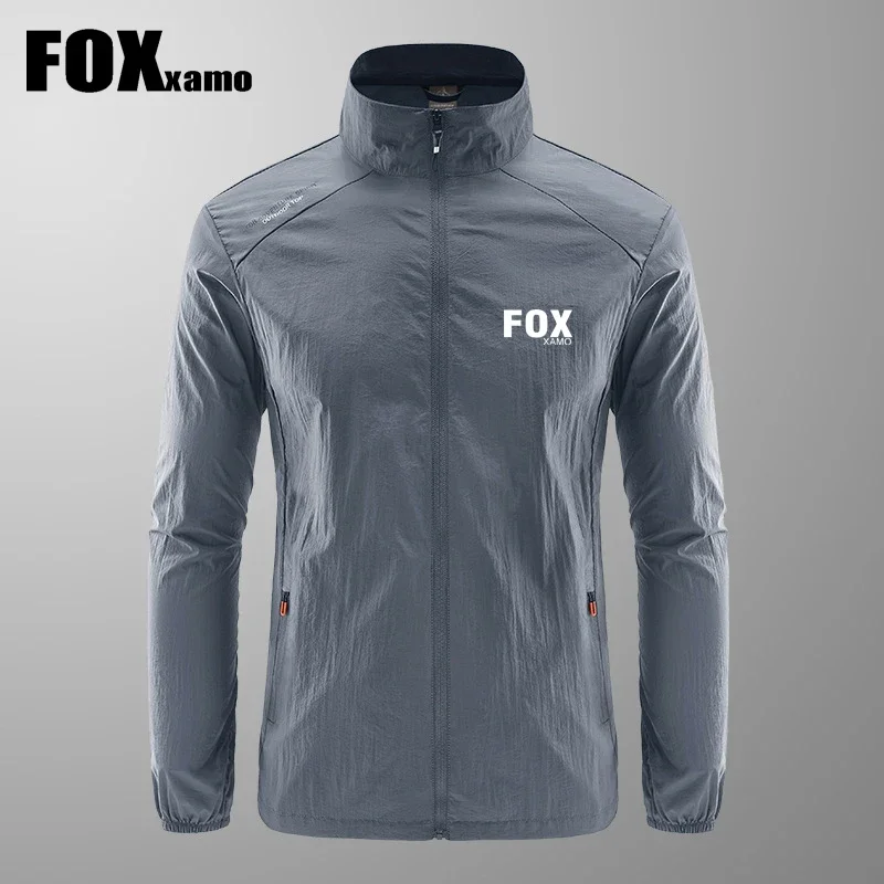 Fox Xamo Summer Sun Protection Cycling Jackets Hooded Casual Camping Hiking Coats Outdoor Quick-Dry Performance Men Clothing