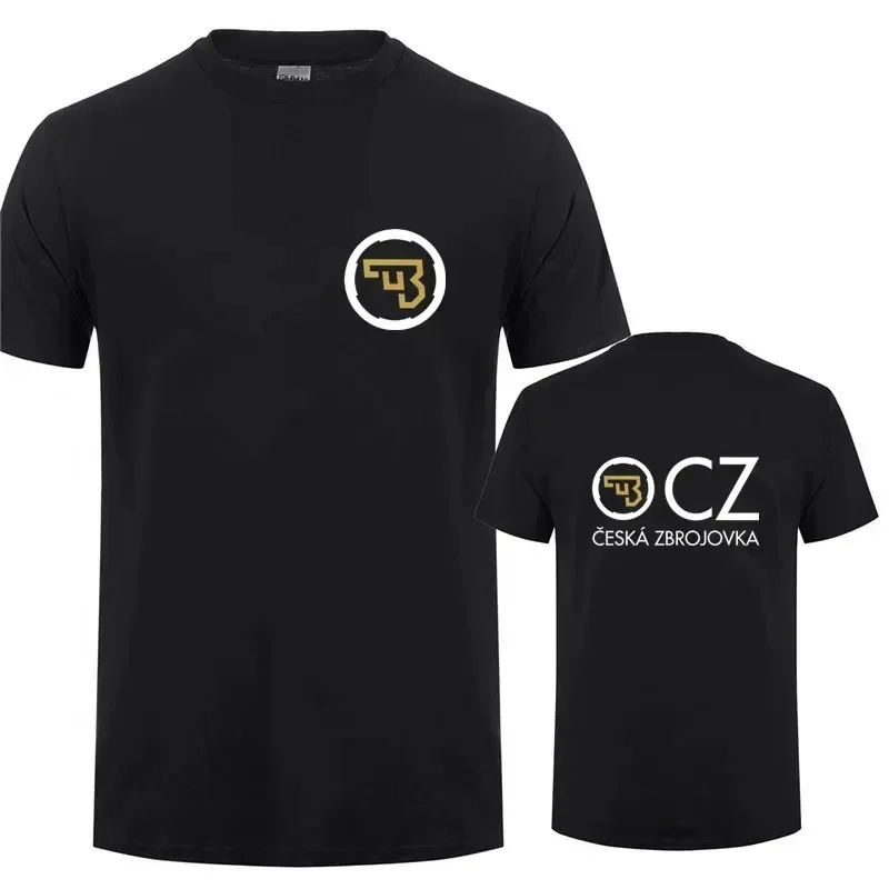 CZ Ceska Zbrojovka Czech Firearms T Shirt Men Women's Tops Summer Short Sleeve T-shirt Cotton Mans Tshirt LH-153