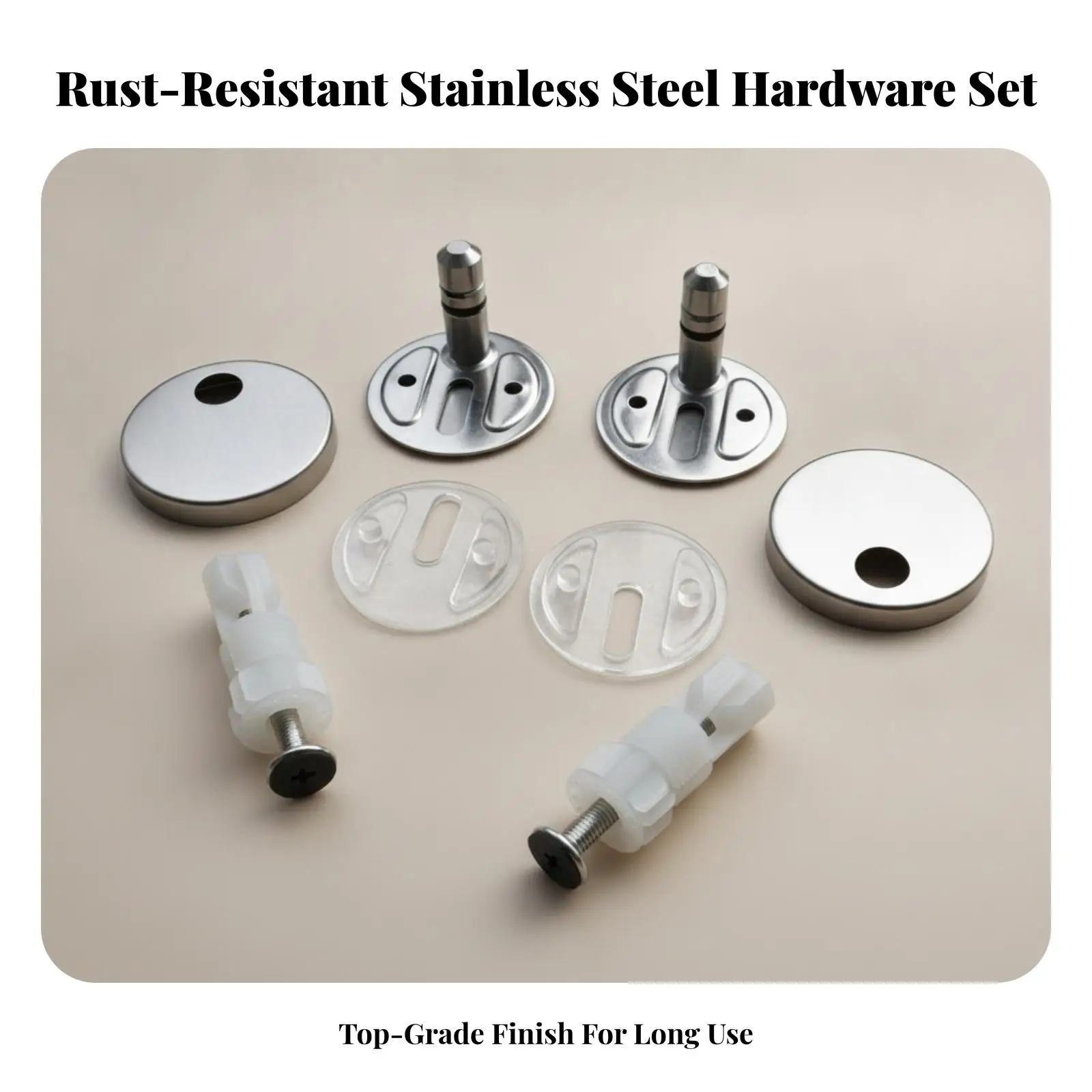 Toilet Seat Mounting Hardware | Secure Expansion Anchors Stainless Steel Parts, Toilet Seat Fixing Hardware