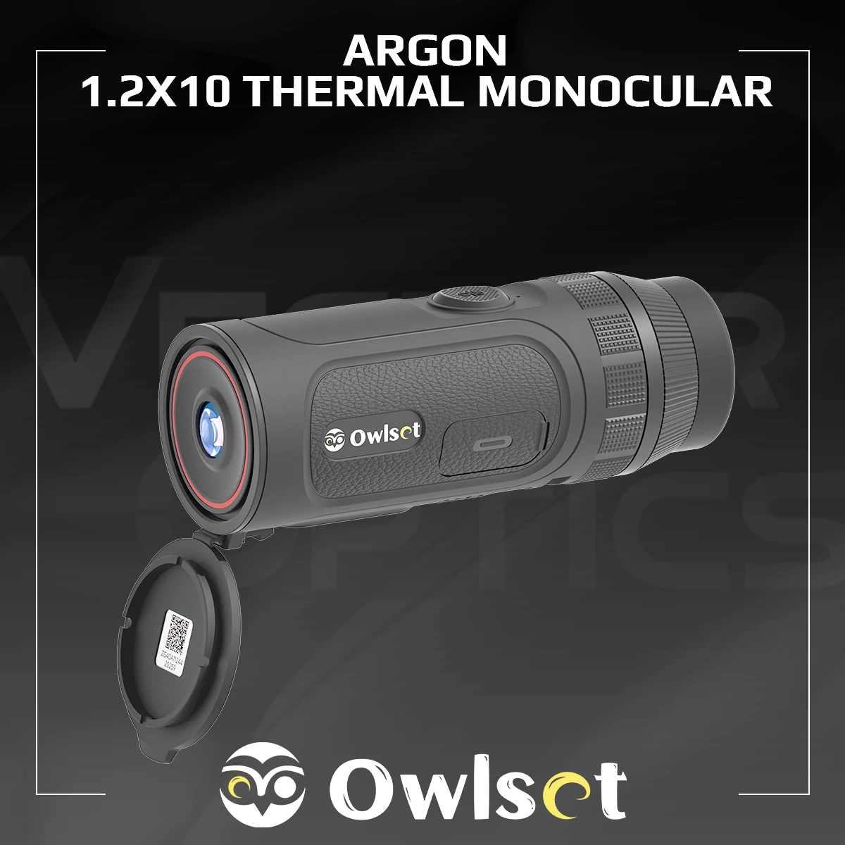 Vector Optics OwlSet ARGON 1.2X10 Thermal Monocular | 256×192 IR AMOLED | One Button Control | UltraWeight​ | Night Hunting Gea