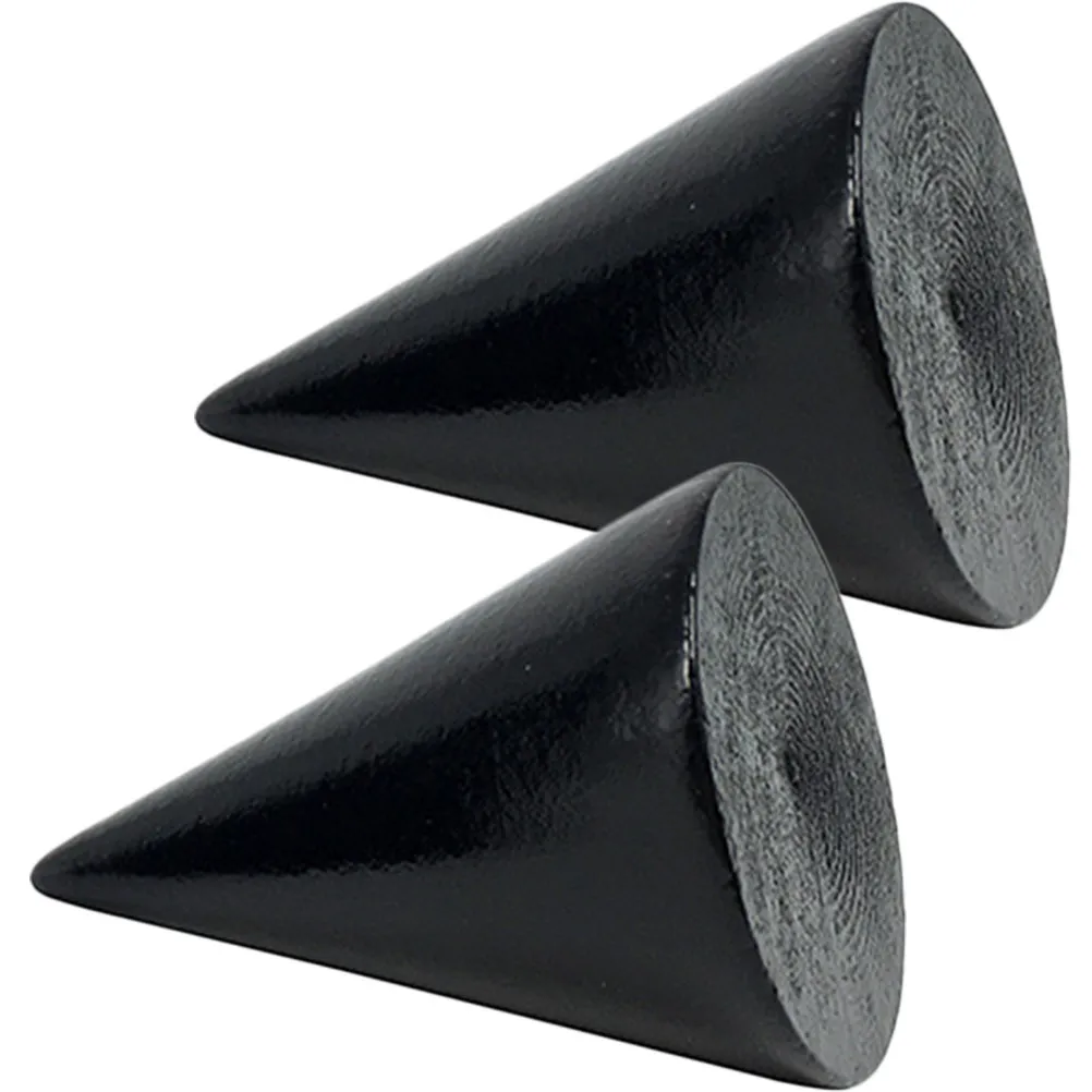 

2Pcs Wood Ring Display Stand Cone Shape Jewelry Holder Home Counter Showcase Ring Organizer Rack Wood Display Stand