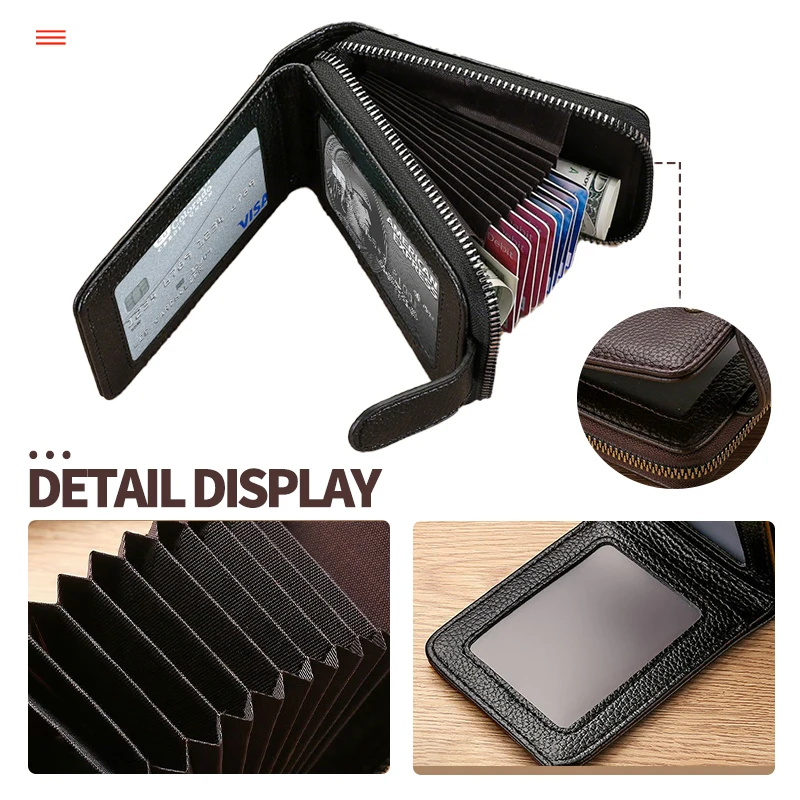 Leather Credit Card Wallet Holder Short Vertical Men's Wallet For BMW 1 2 3 5 7 Series X1 X2 X3 X4 X5 X6 G20 G30 G11 G12 view 2