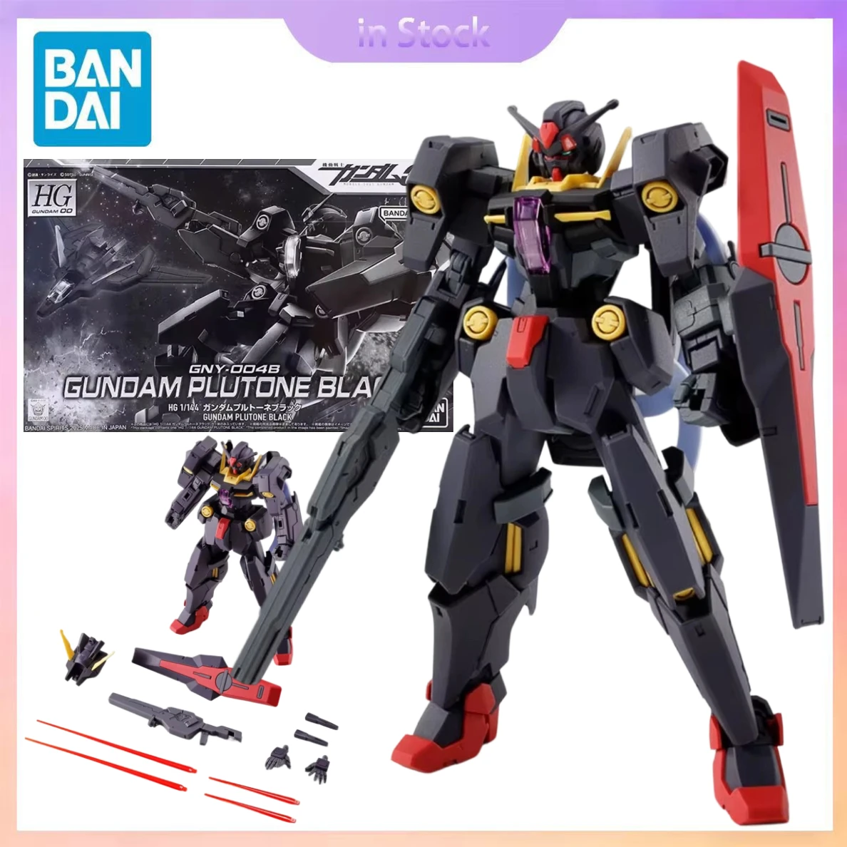

Оригинальный набор для сборки модели Bandai HG 1/144 GNY-004B Gundam Plutone Black Gundam, коллекционная фигурка из аниме, в наличии