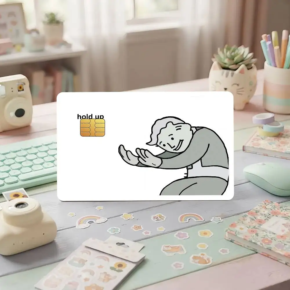 Hold Up Credit Card Public Transportation Cards Protective Sticker Waterproof Card Face Decoration 4PCS