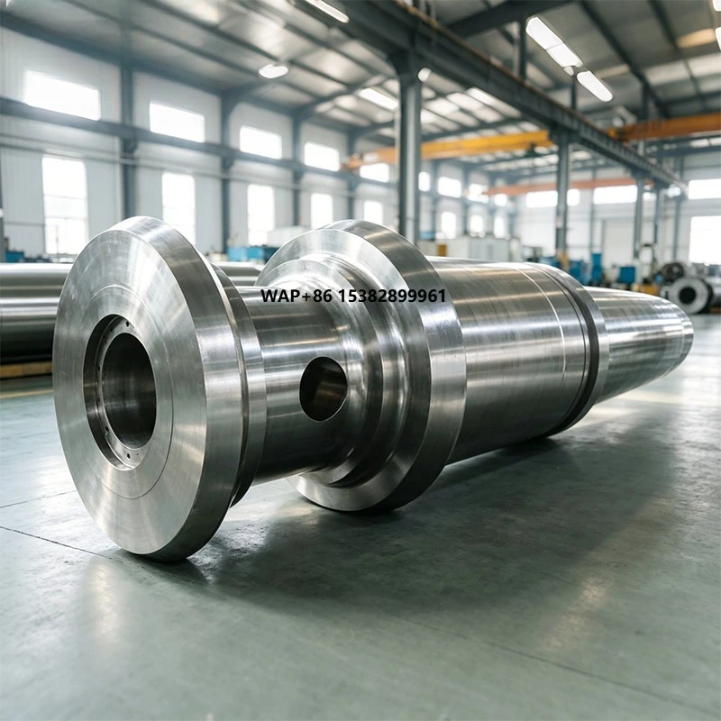 Factory Customized 20# High Precision Forged Steel Large Rotary Chrome Gear Driving Spline Hollow Rotor Shaft for Ball Mill Kiln