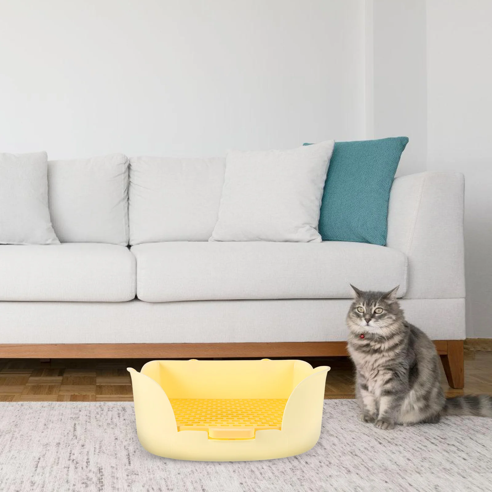 

Extra Large Rabbit Litter Box For Small Pets Efficient Waste Separation Easy Clean Material Simple Installation Suitable For