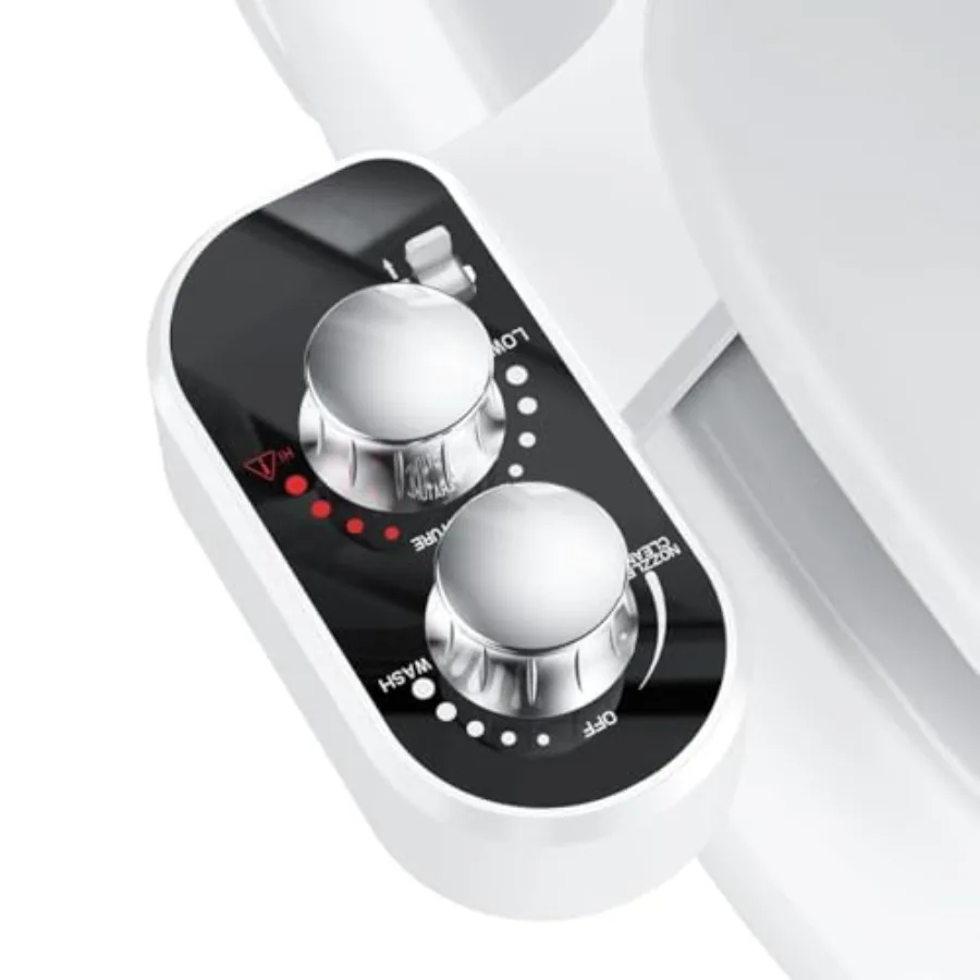 

Hot and Cold Bidet Attachment for Toilet, Ultra-Slim Bidet Attachment Warm Water, Non-Electric Adjustable Pressure Self Cleanin