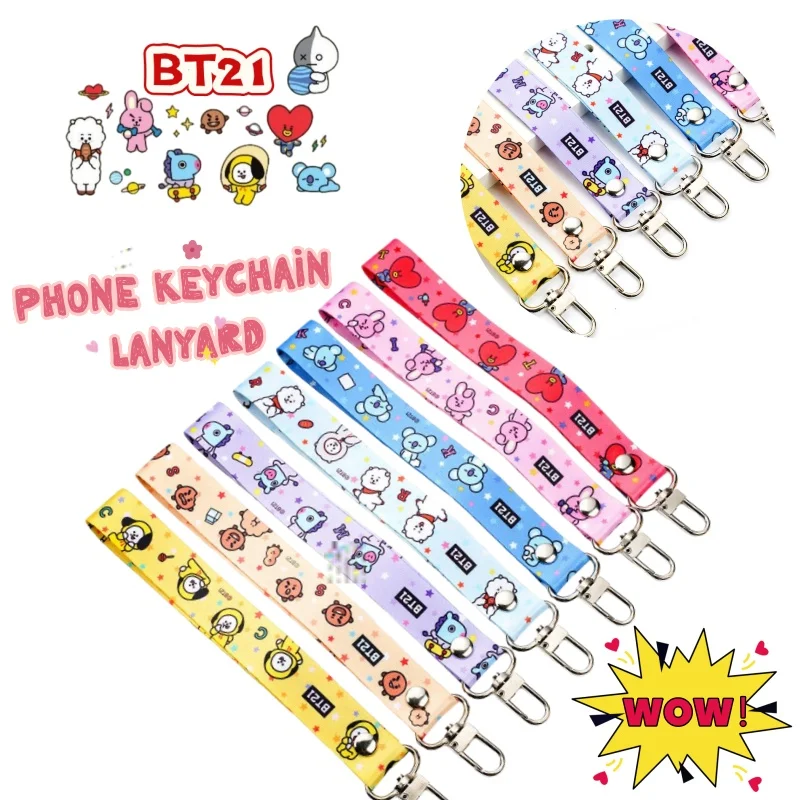

Новый брелок BT21 Koya RJ Mang Chimmy Tata Cooky: высококачественный, креативный, милый, в стиле мультфильма, для школьного рюкзака и телефона