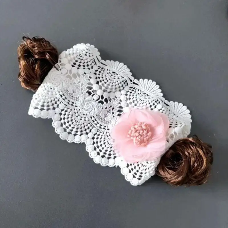 29EE for Creative Baby Girl Headband Bangs Curly Hairband for Toddler Infant Photography Props Hair Accessories