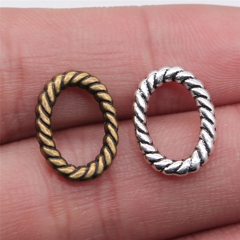 WYSIWYG 20pcs 15x11mm Pendant Oval Loops Oval Loops Charm Pendants For DIY Jewelry Making Oval Loops Pendants