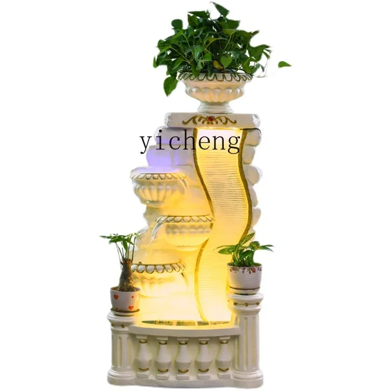 

living room large floor ornament European decoration water generation wealth landscape water curtain fountain