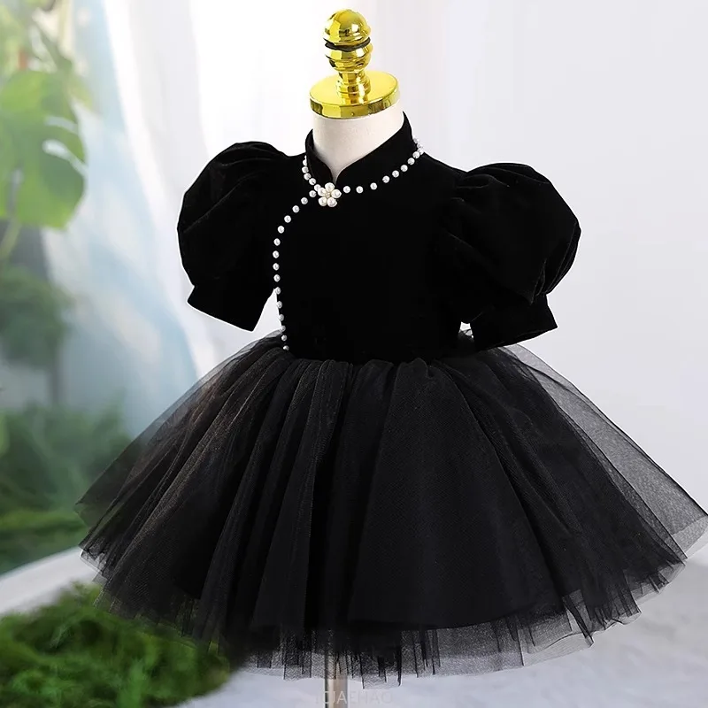 

Party Dresses Black Girls EveningFormal Wear Host Performance Dress Birthday Princess Gown Kids Piano Recital Outfit Pageant