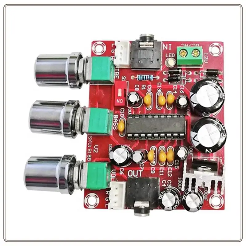 Надежная тональная плата предусилителя BBE XR1075 с регулировкой высоких и низких частот, аудиоэквалайзер, предусилитель для улучшенного управления звуком, B