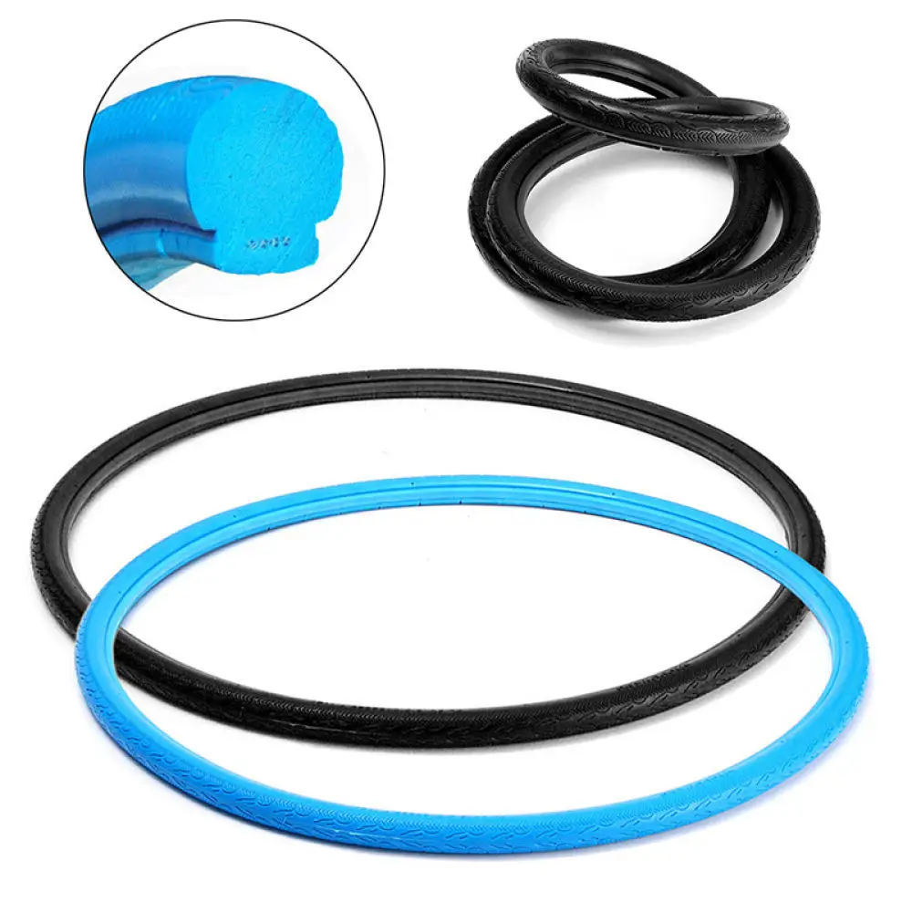Maintenance Free Solid Bicycle Tire 700x23C 26 Inch Fixed Gear Bike Rubber Tubeless Cycling Accessory Road Commuting Supply