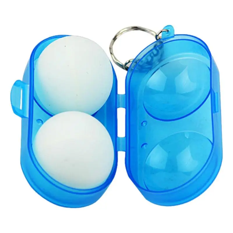 Table Tennis Ball Container Box Hard Plastic Case Ping Pong Ball Storage Box With Keychain Table Tennis Accessories Gift