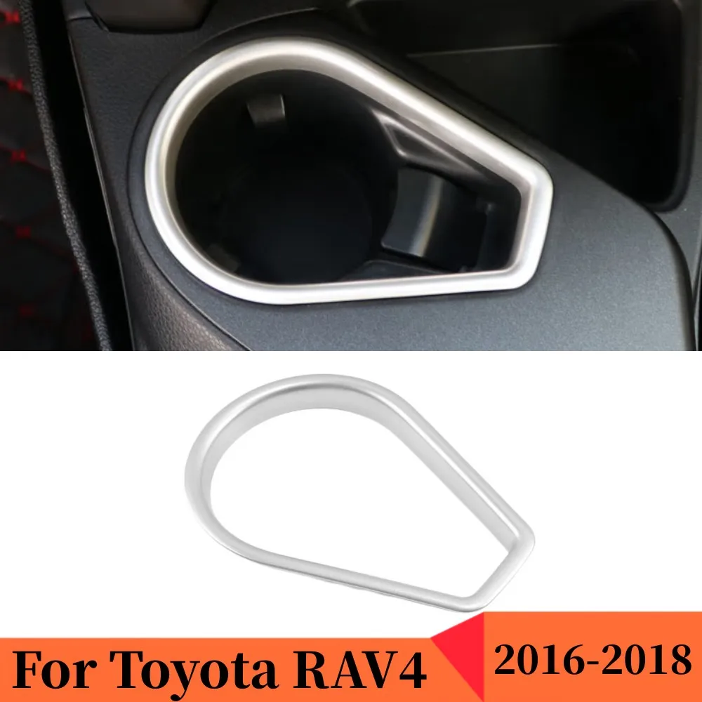 

1Pcs ABS Matte Silver Car Center Control Ashtray Frame Trim For Toyota RAV4 RAV 4 2016 2017 2018 interior Accessories Auto Parts