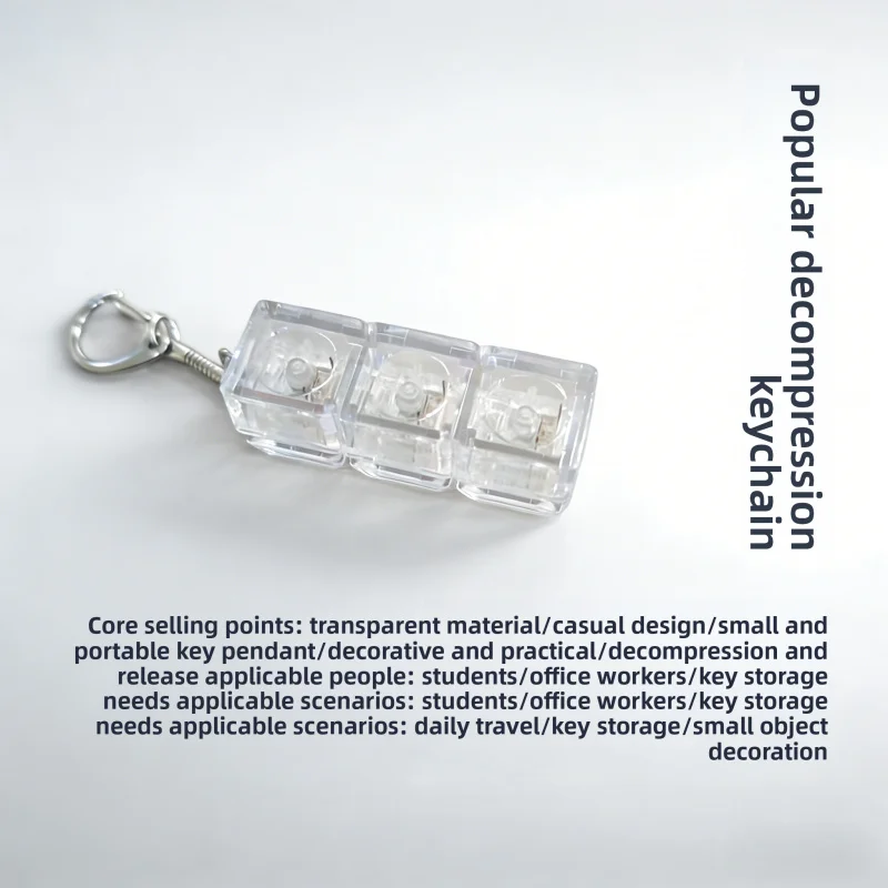 Mechanical Keyboard Stress Relief Toy, Modern Style Keychain Pendant, New Year Gift, Acrylic Material
