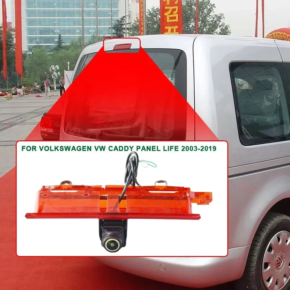 

Backup Camera 1080P AHD Brake Light Roof Mount LED Rear View 170° For Volkswagen VW Caddy Panel Life 2003-2019 Van Reverse