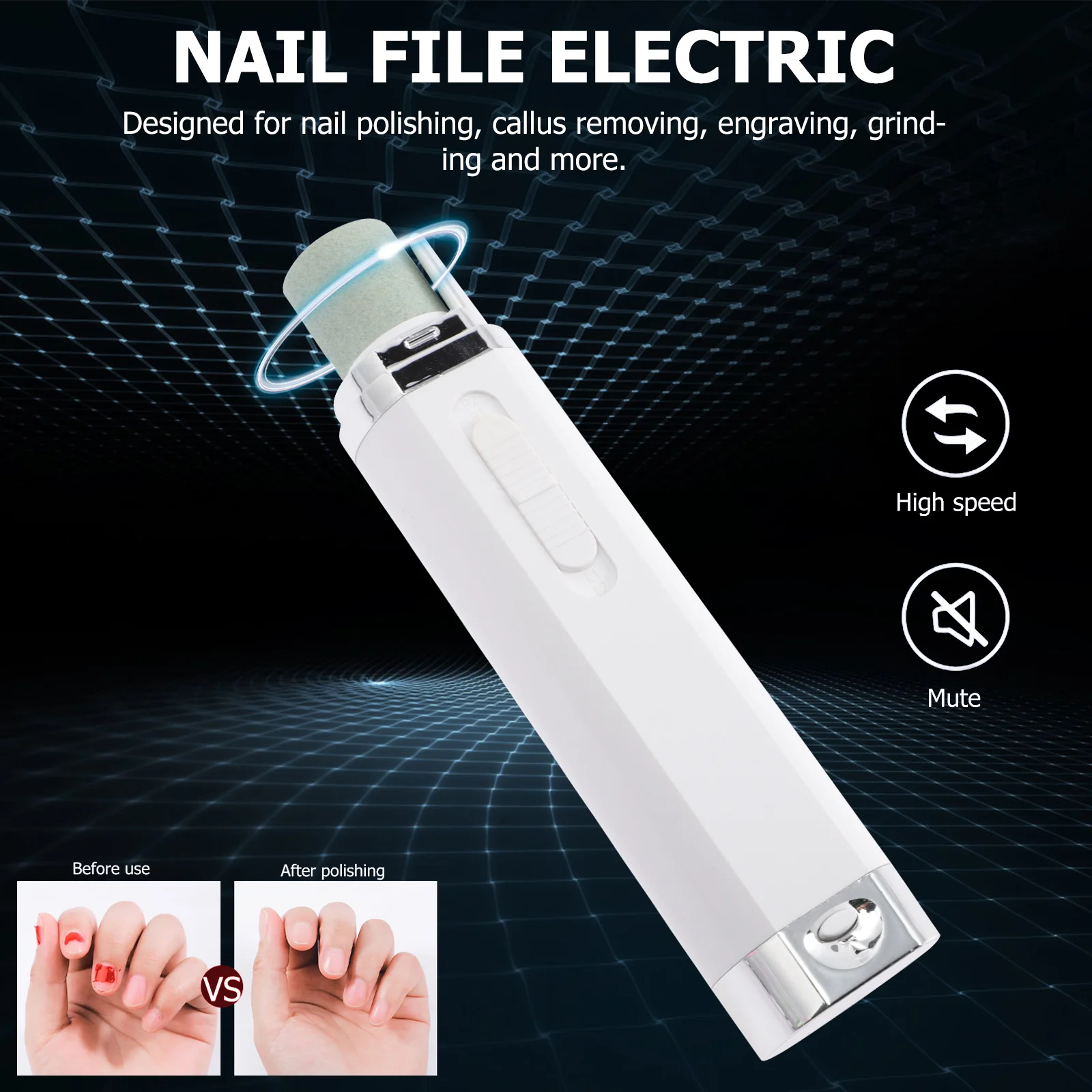 Perceuse électrique Portable sans fil, outil de manucure pour ongles en acrylique, fournitures professionnelles pour Salon de manucure, façonneur d'ongles