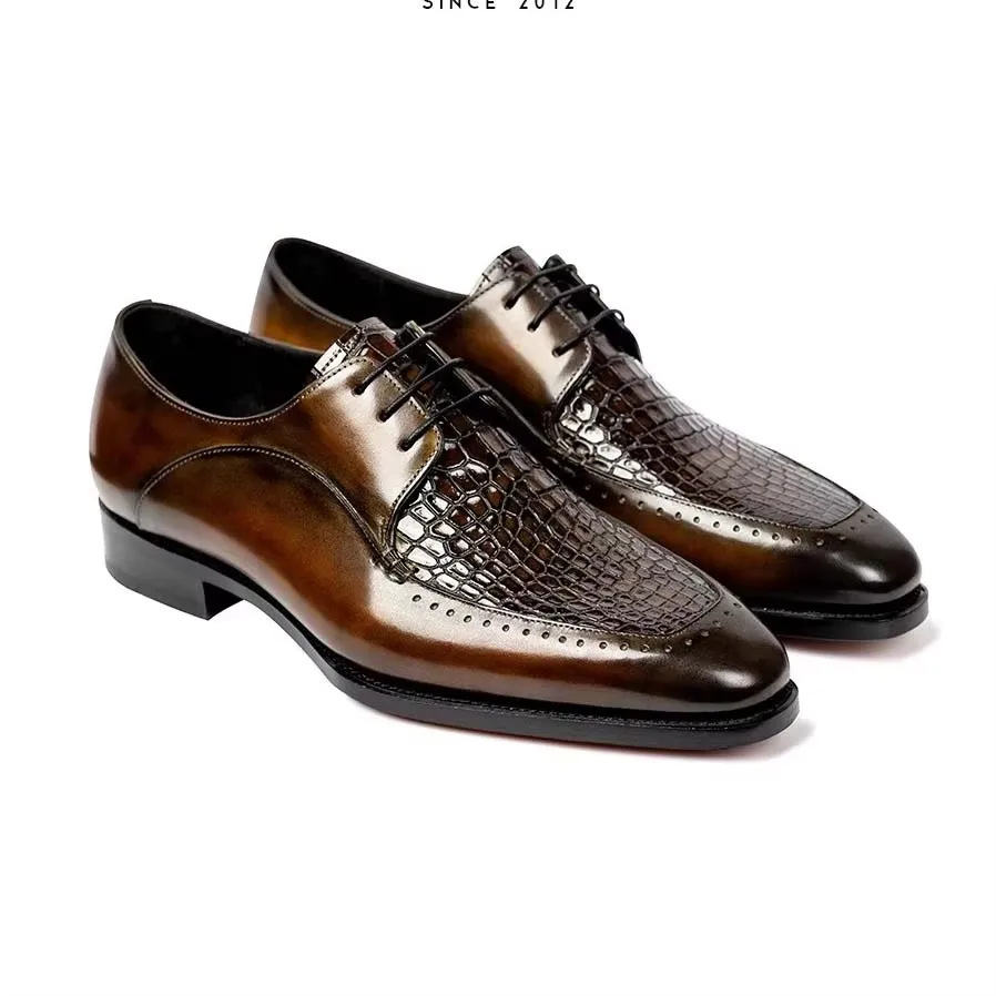 KEXIMA new arrival men formal shoes male crocodile shoes wedding business office shoes male