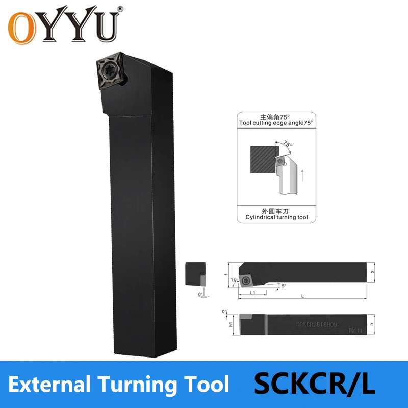 OYYU SCLCR SCLCL External Turning Tools Holder SCLCR0808 SCLCR1010 SCLCR1212 SCLCR1616 SCLCR2020 SCLCR2525 CNC Lathe Cutter Bar