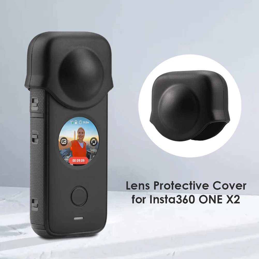 Camera Cover Shell Camera Accessory for Insta360 ONE X2 Scratch-Proof Guard Silicone Sports Camera Lens Cap Cover