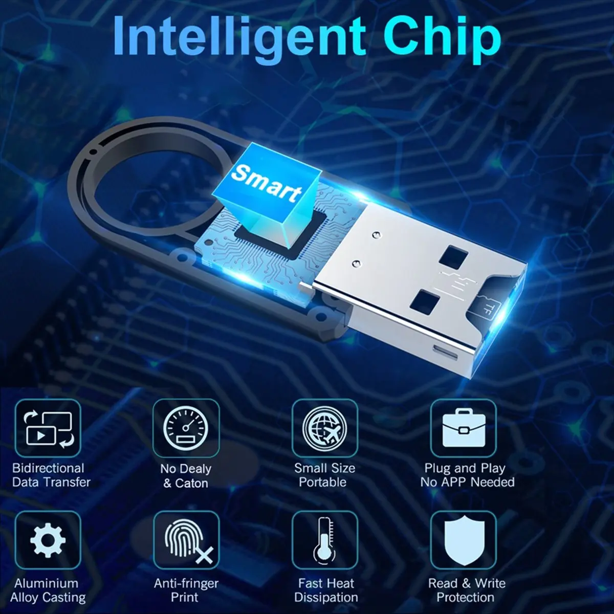 A46U USB SD/TF Card Reader USB 3.0 Mini Mobile Phone Memory Card Reader High Speed USB Adapter for Laptop Accessories