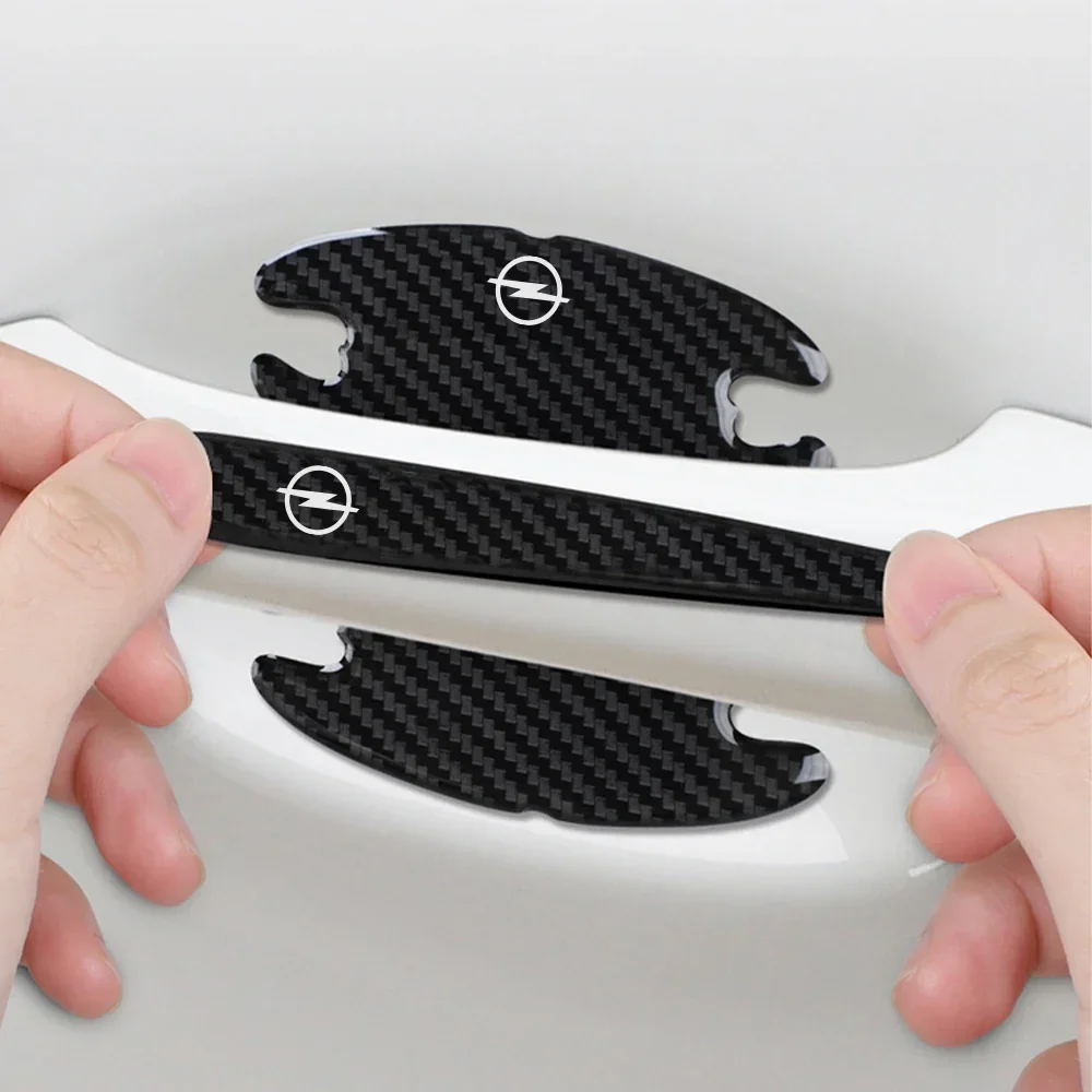 8 шт., защитные наклейки на дверные ручки автомобиля Opel Astra H J G K Insignia Corsa C D Vectra C B Meriva a