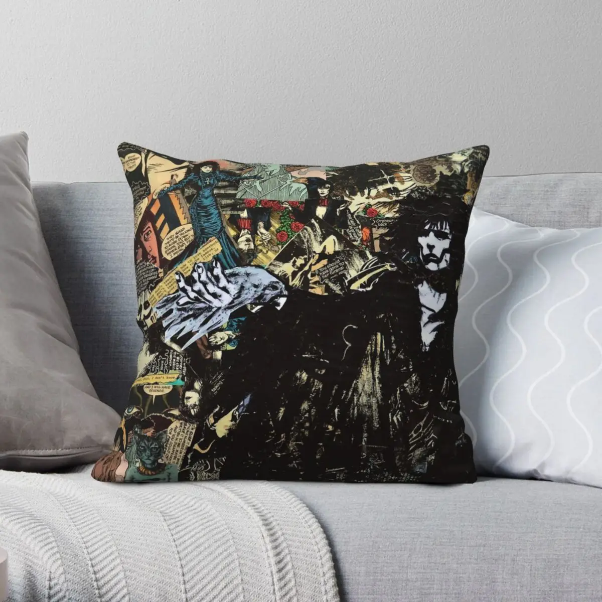 

Sandman Neil Gaiman Pillowcase Polyester Linen Velvet Printed Zip Decorative Throw Pillow Case Home Cushion Cover