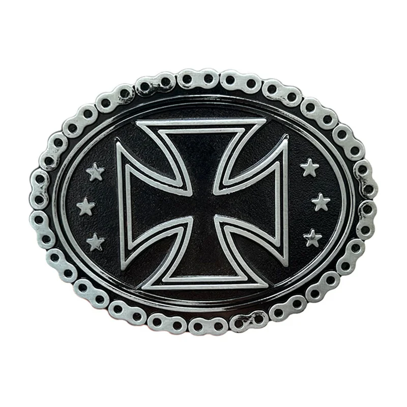 Celtic cross belt buckle with chain edge