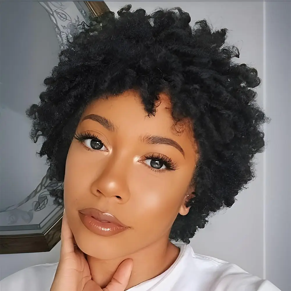 

Парик с стрижкой пикси, короткие парики из натуральных волос для женщин, парик машинного производства