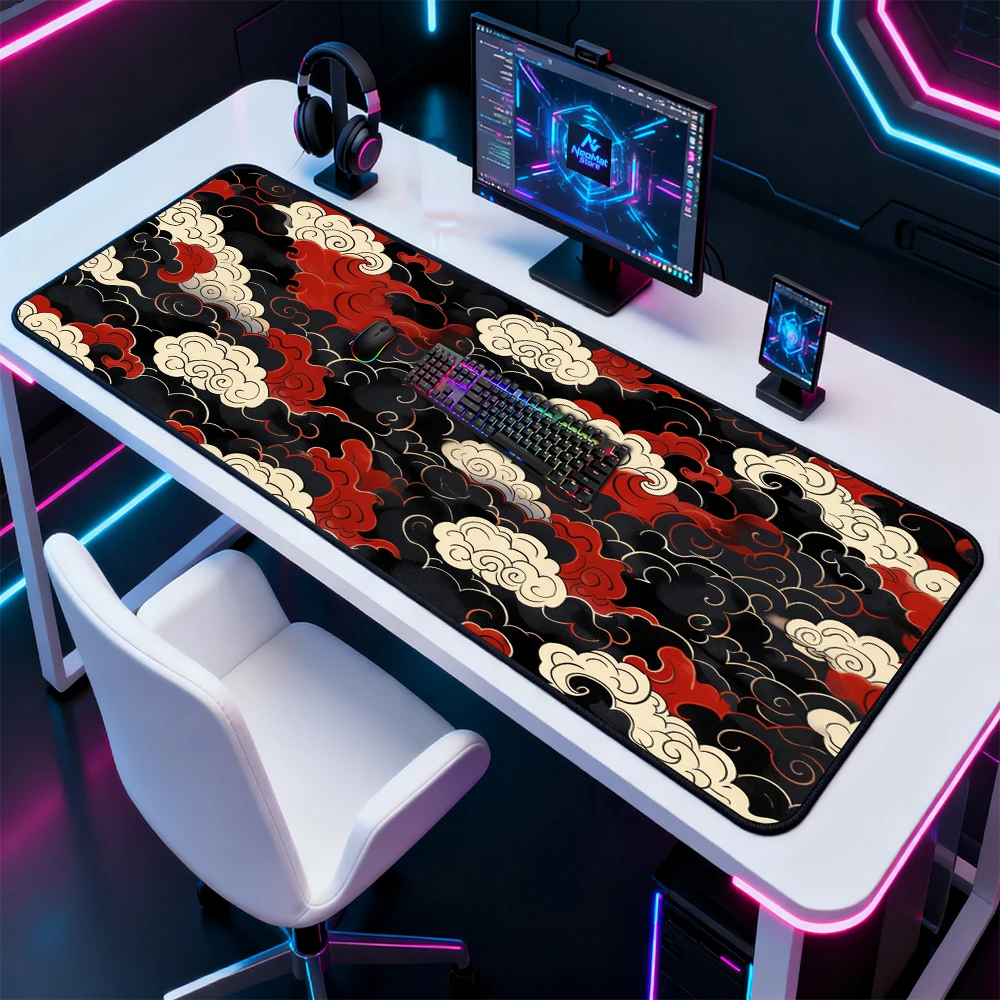 

Cloud Mouse Pad Anime Carpet 180x60 Jiapan Set Up Gaming Decorating Desk Pad Chinese Mousepad Black 120x60 Very Large Mouse Pad